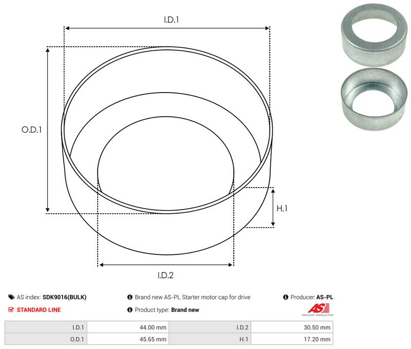AS-PL SDK9016(BULK) Repair Kit, starter