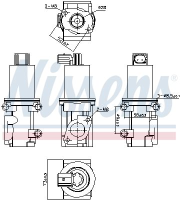 NISSENS 98185 EGR Valve