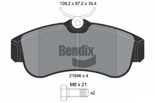 BENDIX Braking fékbetétkészlet, tárcsafék BPD1809