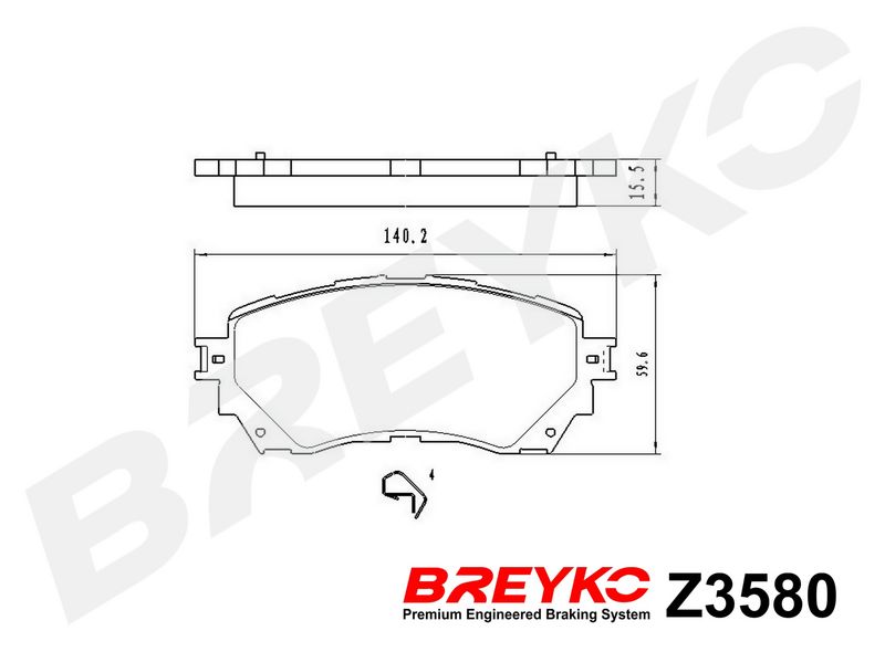 DAVID VASCO Z3580 Stabdžių trinkelių rinkinys, diskinis stabdys