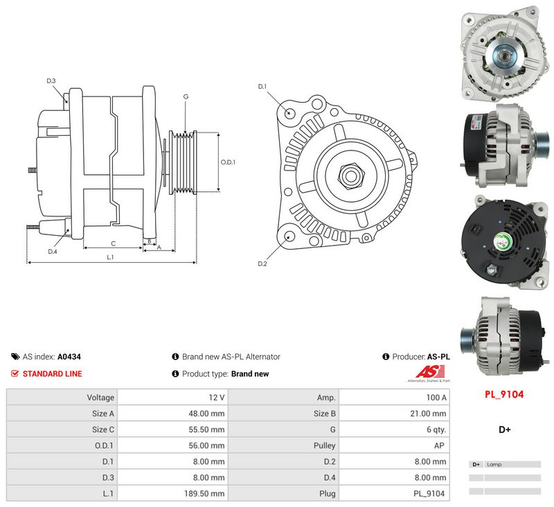 Generaator, AS-PL A0434