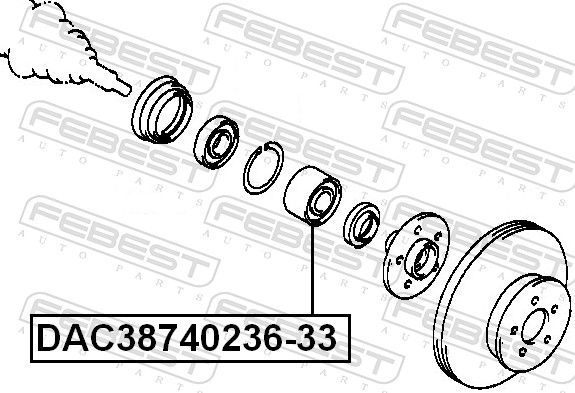 Подшипник ступицы перед. Nissan ALMERA I 95-00/Sunny III 00-95 (к-кт)