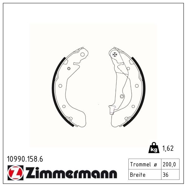 комплект спирачна челюст ZIMMERMANN