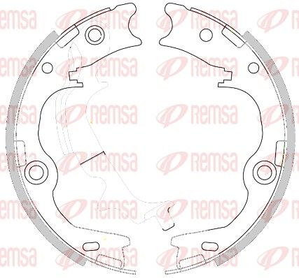 Комплект гальмівних колодок, стоянкове гальмо, Remsa 425200