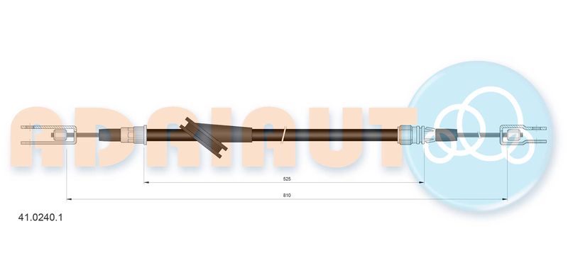 Тросовий привод, стоянкове гальмо, Adriauto 41.0240.1