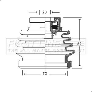 First Line FCB2688 Bellow, drive shaft