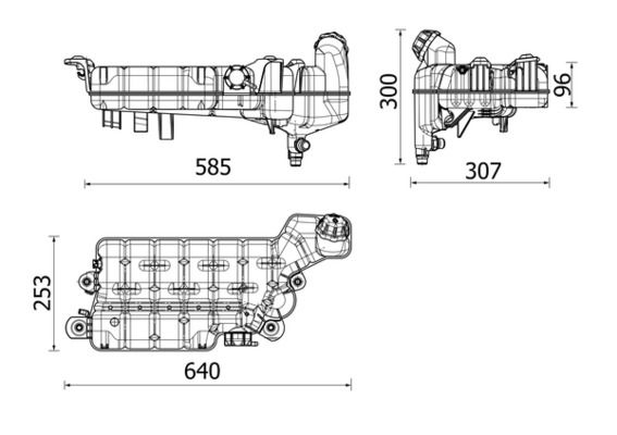 Розширювальний бачок, охолоджувальна рідина, Mahle CRT99000P