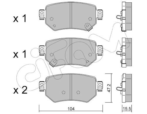 CIFAM 822-1159-0 Комплект гальмівних накладок, дискове гальмо