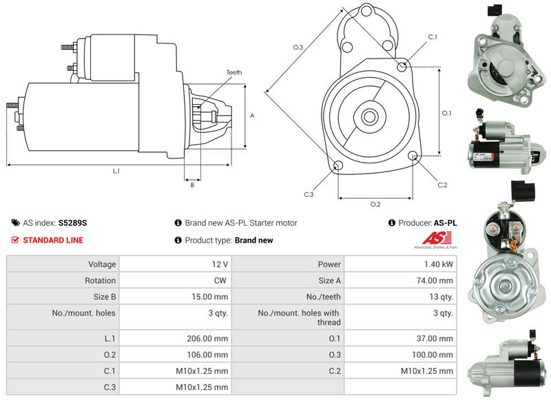 AS-PL S5289S Starter