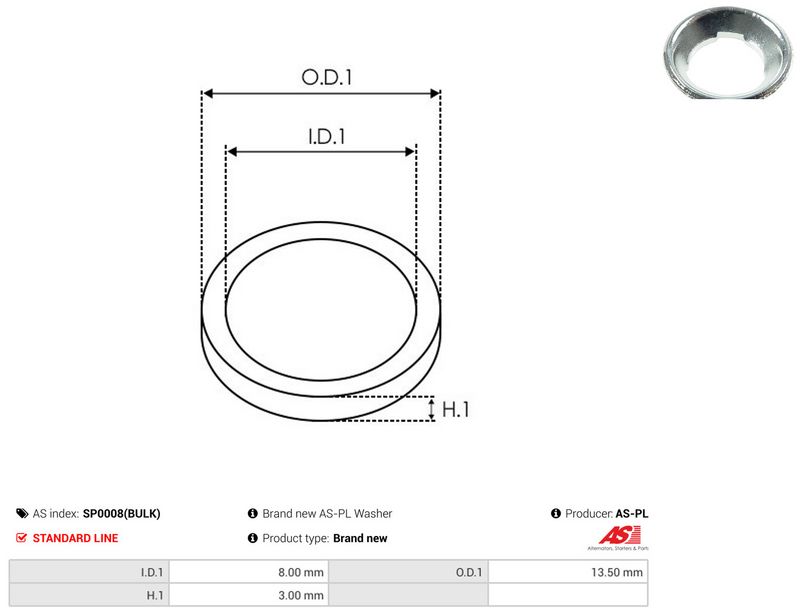 AS-PL SP0008(BULK) Repair Set, alternator