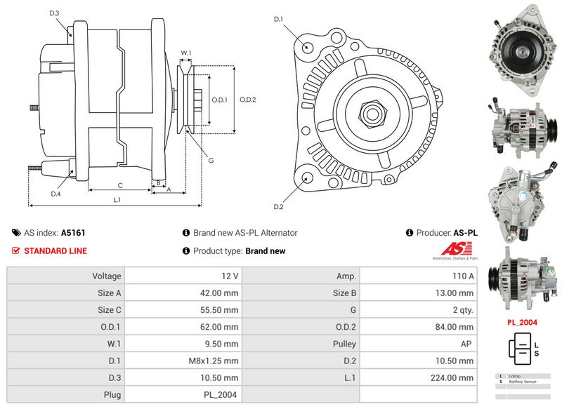 AS-PL A5161 Alternator