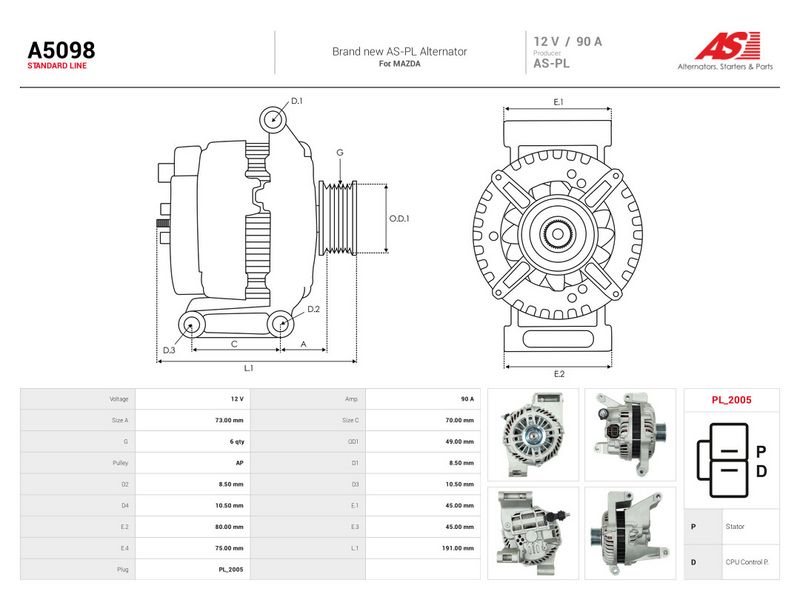Generaator, AS-PL A5098