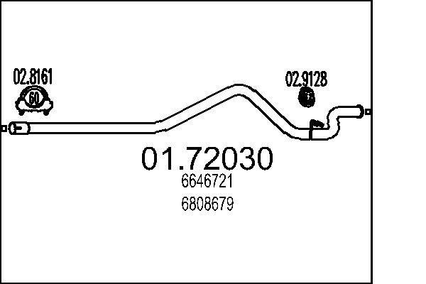 MTS kipufogócső 01.72030