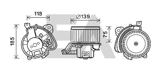 Motor eléctrico, ventilador habitáculo