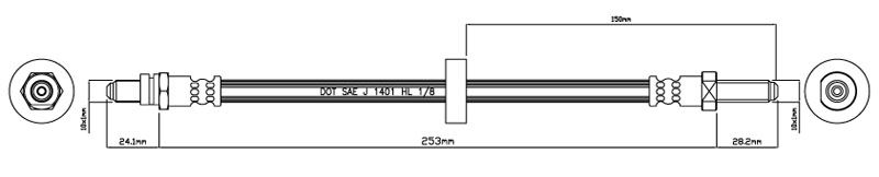 MOTAQUIP fékcső VBH237