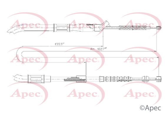 APEC Cable Pull, parking brake CAB1686