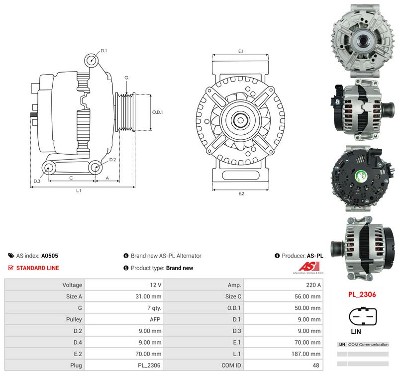 Generaator, AS-PL A0505