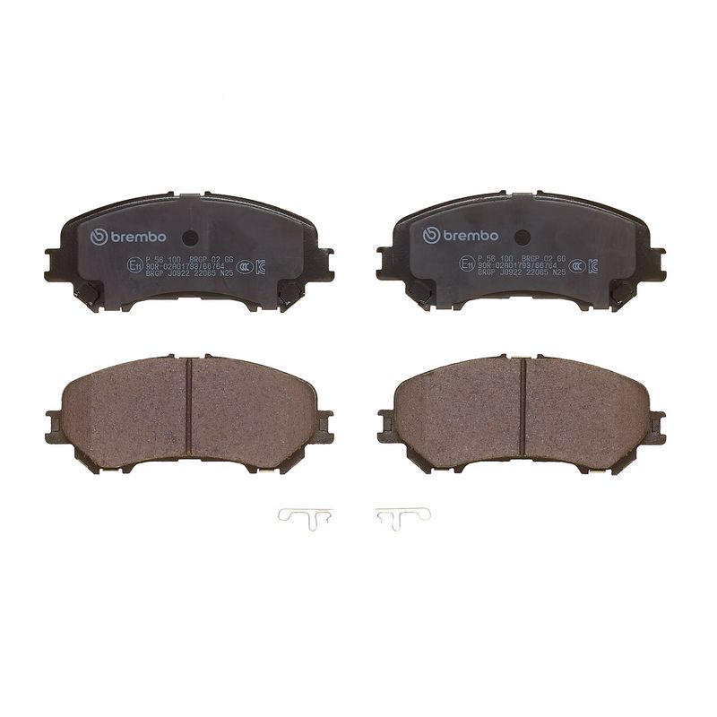 Piduriklotsi komplekt, ketaspidur, BREMBO P 56 100