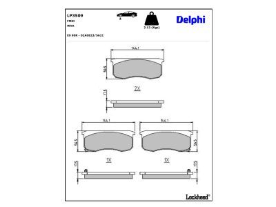 DELPHI LP3509 - Brake Pad Set, disc brake