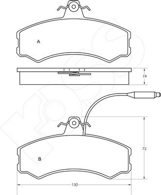 1-GNC R-196 - Brake Pad Set, disc brake
