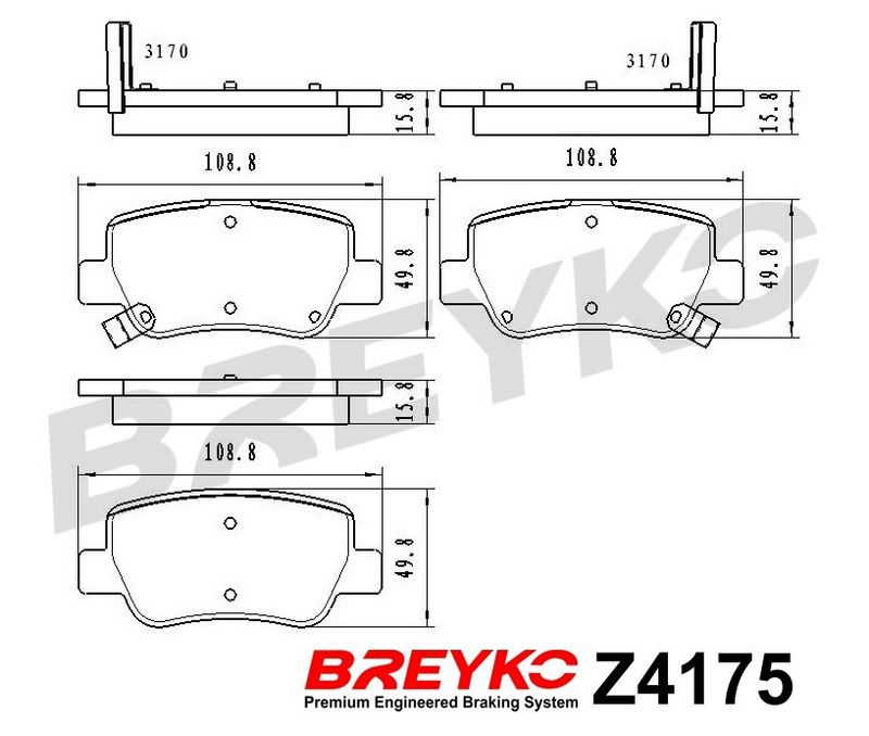 DAVID VASCO Z4175 Brake Pad Set, disc brake