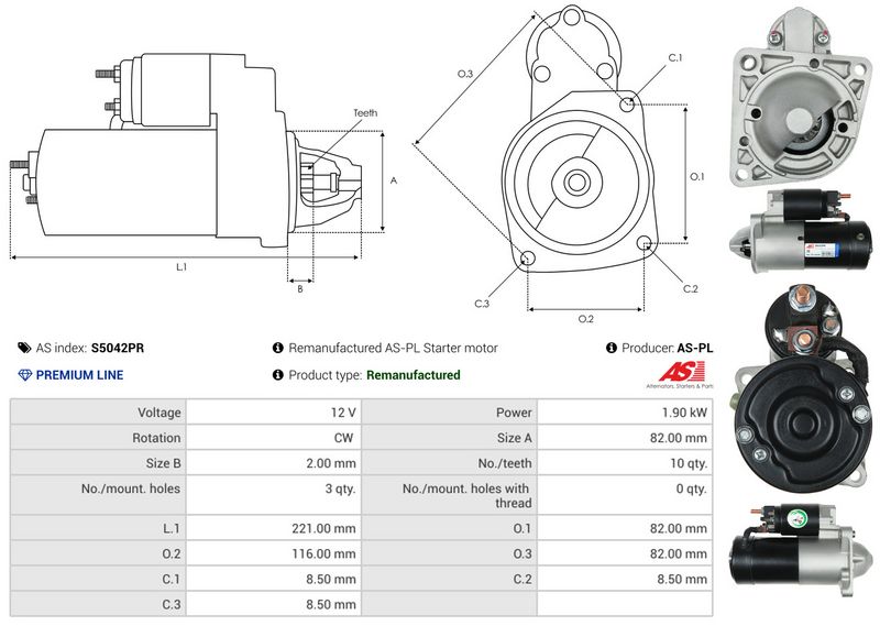 AS-PL S5042PR Starter