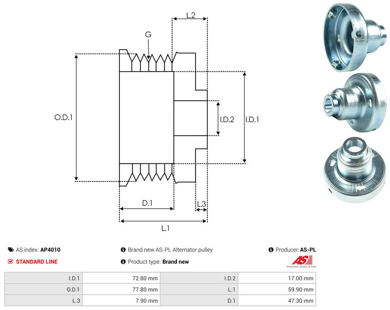 Rihmaratas, generaator, AS-PL AP4010