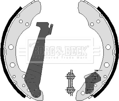 Комплект гальмівних колодок, Borg & Beck BBS6225