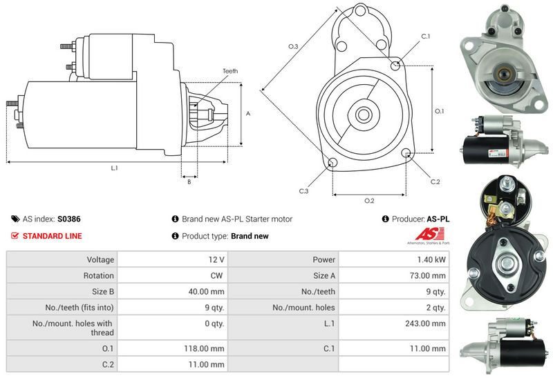 AS-PL S0386 Starter