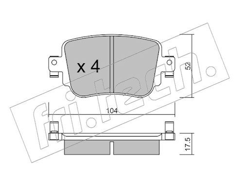 fri.tech. 996.0 Brake Pad Set, disc brake
