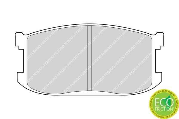 Комплект гальмівних накладок, дискове гальмо, Ferodo FDB241