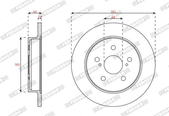 FERODO DDF2643C Brake Disc