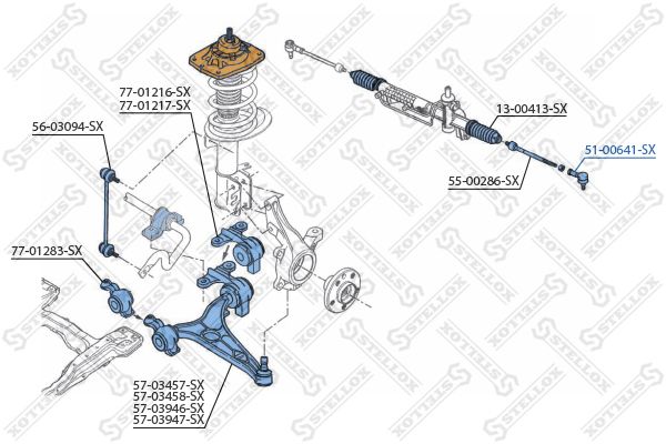 STELLOX 51-00641-SX Tie Rod End
