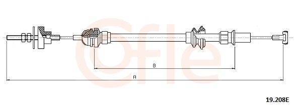 Тросовий привод, привод зчеплення, Cofle 19.208E