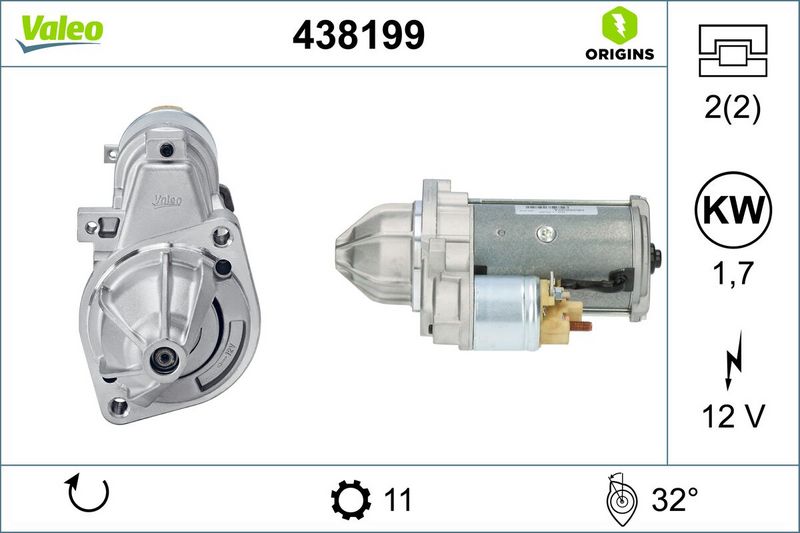 VALEO Startmotor / Starter 438199