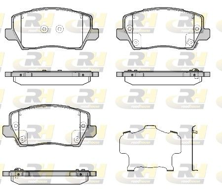 Комплект гальмівних накладок, дискове гальмо, Roadhouse 2180302