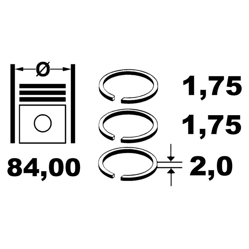 Комплект поршневих кілець, Et Engineteam R1013800