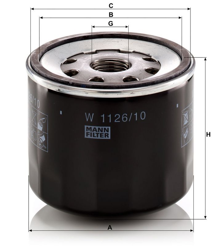 MANN-FILTER W1126/10 Oil Filter