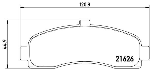 Комплект гальмівних накладок, дискове гальмо, Brembo P56031