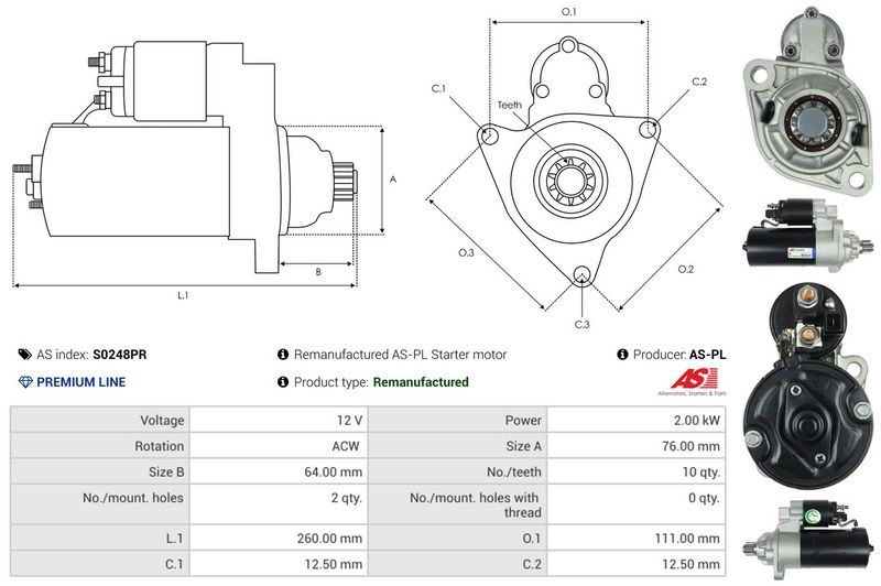 AS-PL S0248PR Starter