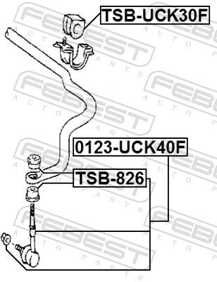 FEBEST 0123-UCK40F Link/Coupling Rod, stabiliser bar