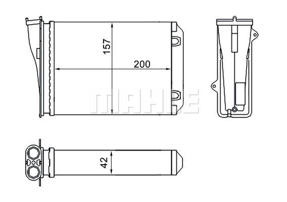 WILMINK GROUP Hőcserélő, belső tér fűtés WG2180149