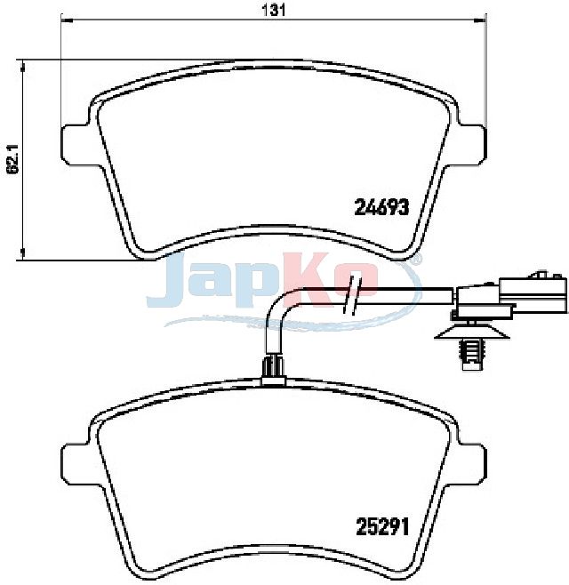 JAPKO 500721 Brake Pad Set, disc brake