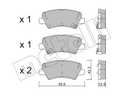 Plaquettes+de+frein+à+disque METELLI 22-1166-0