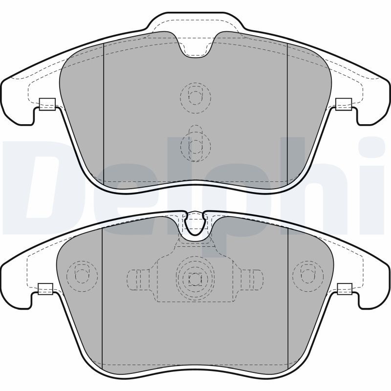 Комплект гальмівних накладок, дискове гальмо, Delphi LP2065