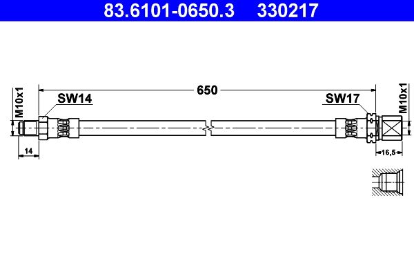 Furtun frana 83.6101-0650.3 ATE