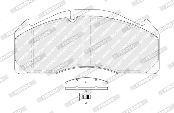 Sada brzdových destiček, kotoučová brzda FCV1388B