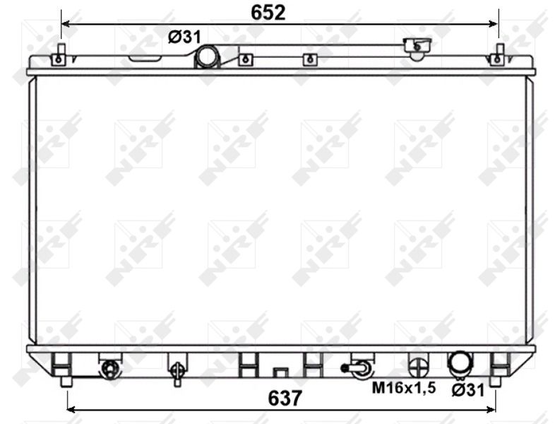 Радіатор, система охолодження двигуна, Nrf 53374