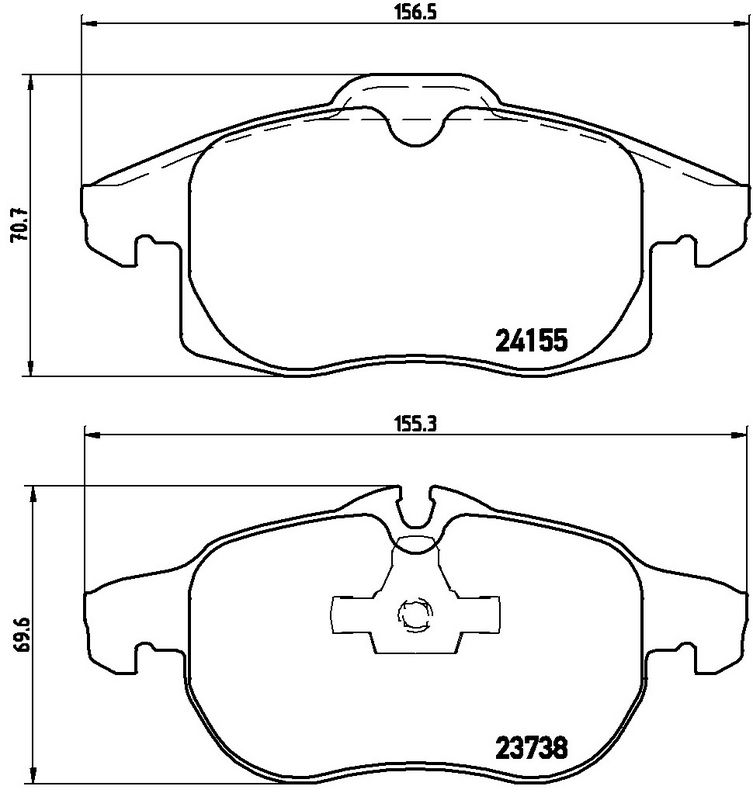 Piduriklotsi komplekt, ketaspidur, BREMBO P 10 011