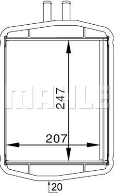 WILMINK GROUP Hőcserélő, belső tér fűtés WG2180023